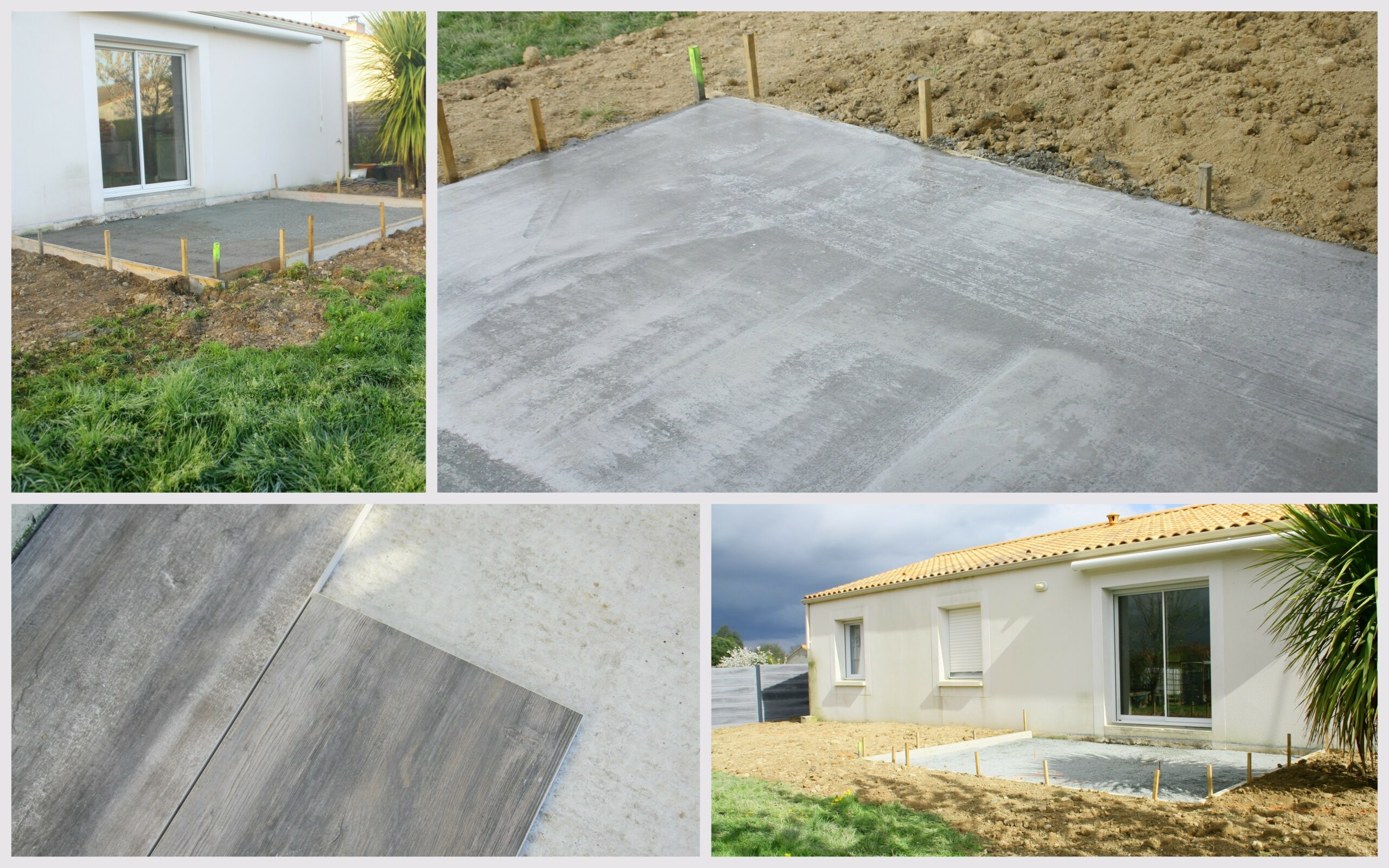 montage,construction de terrasse de maison